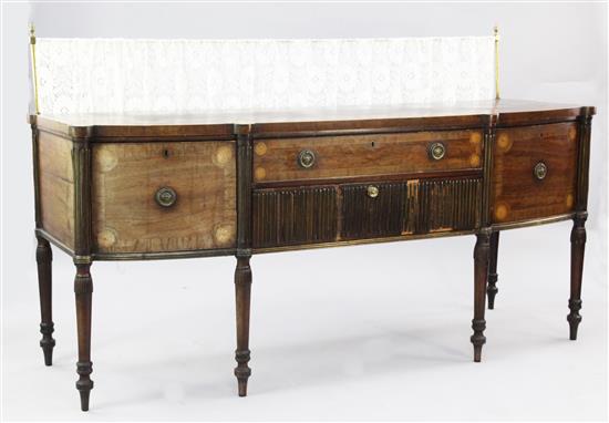 A George III mahogany sideboard, W.6ft 7in.